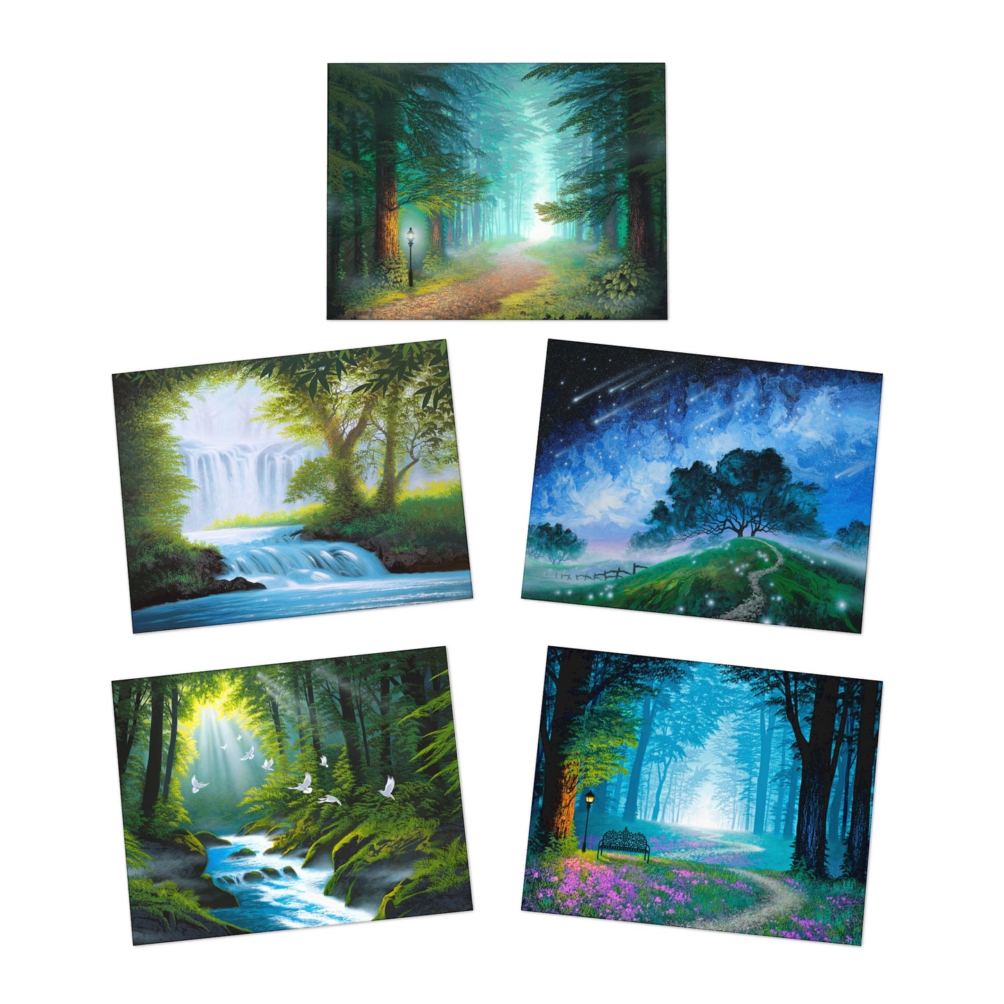 Multi-Design Greeting Cards (5-Pack) Landscapes 1