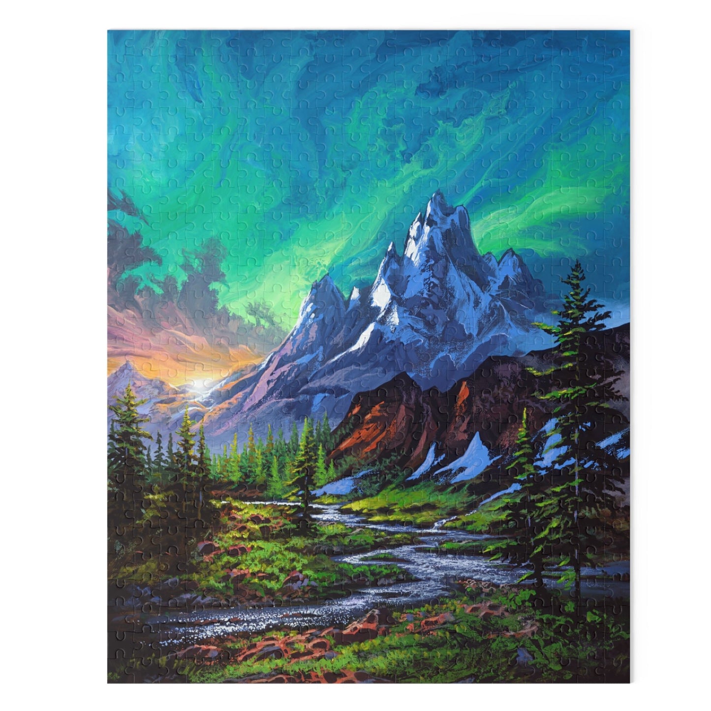 Puzzle (500-Piece) - Aurora Sunset