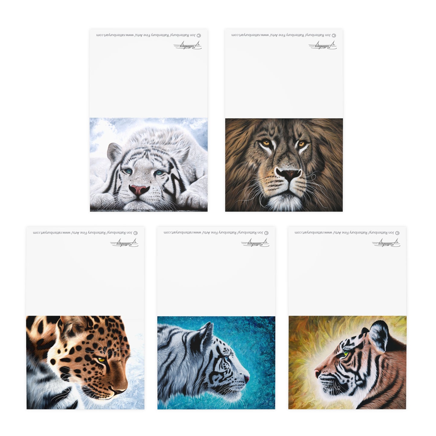Multi-Design Greeting Cards (5-Pack) - Big Cats