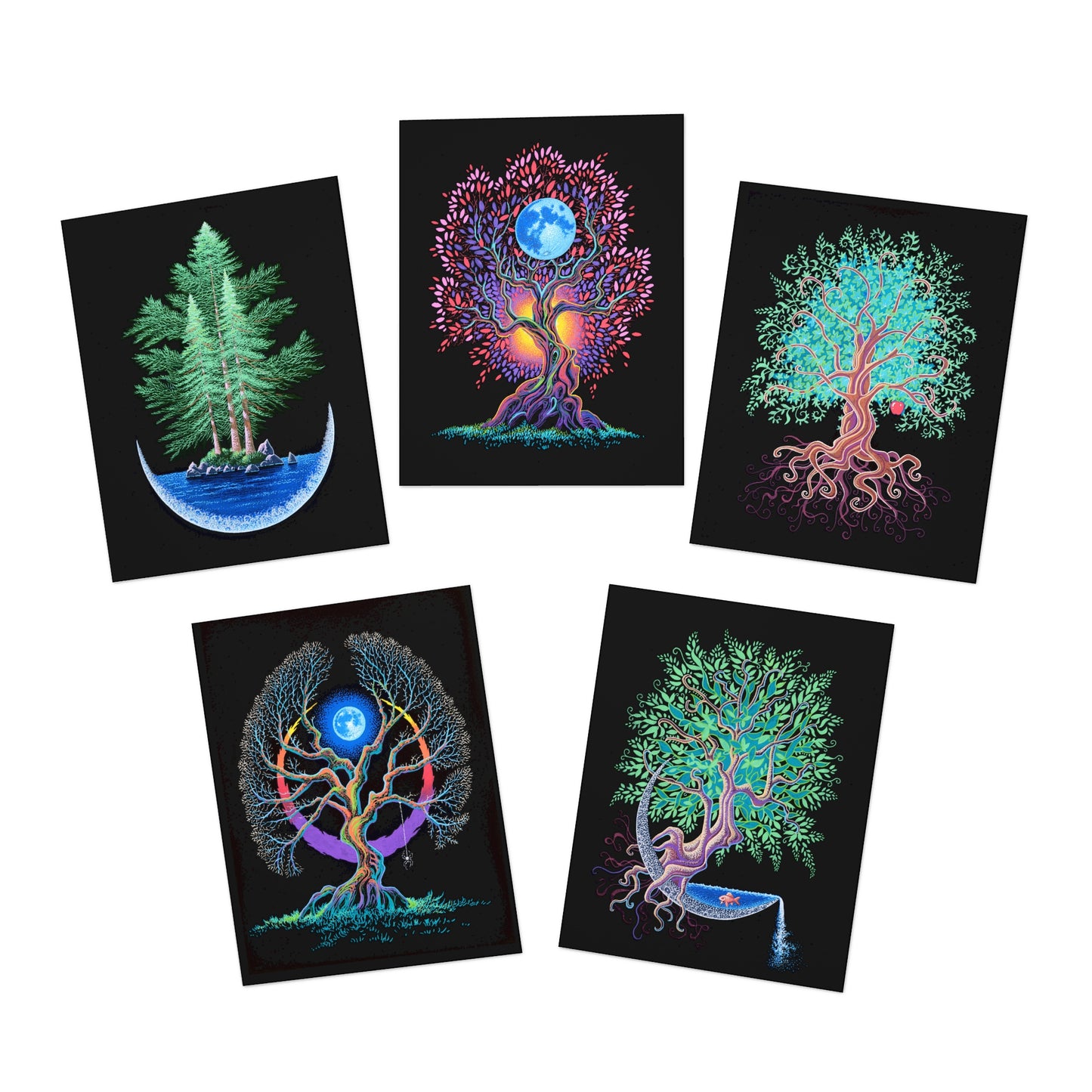Multi-Design Greeting Cards (5-Pack) Trees