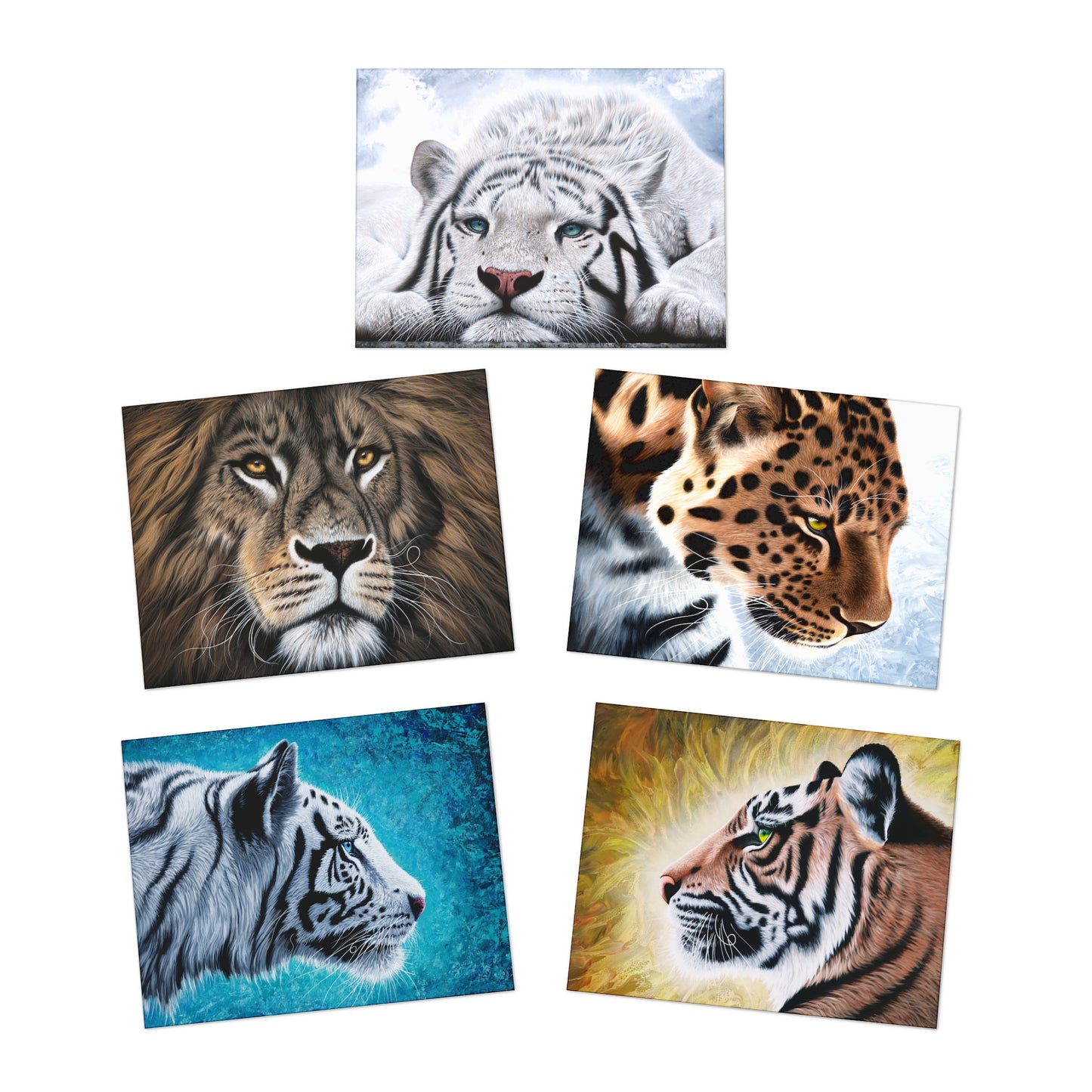 Multi-Design Greeting Cards (5-Pack) - Big Cats
