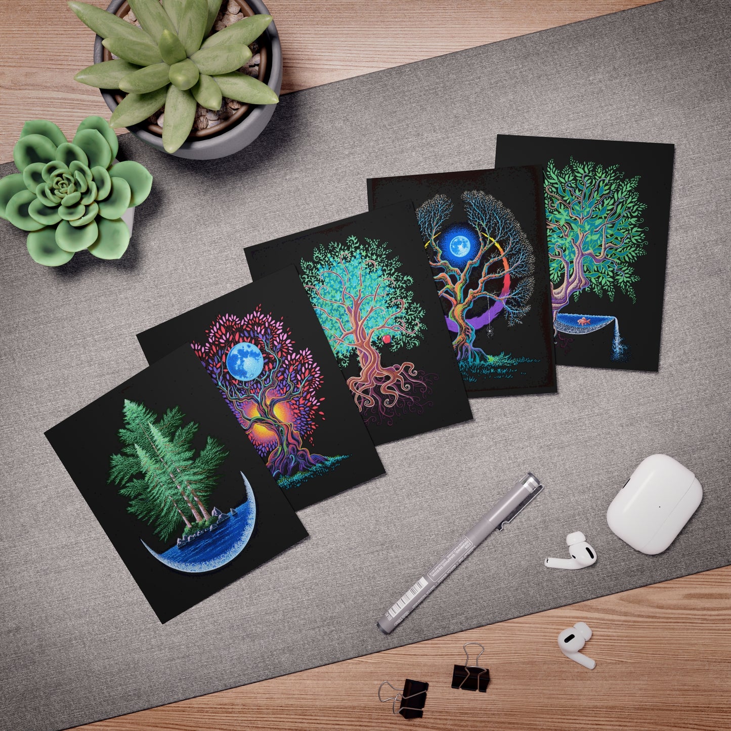 Multi-Design Greeting Cards (5-Pack) Trees