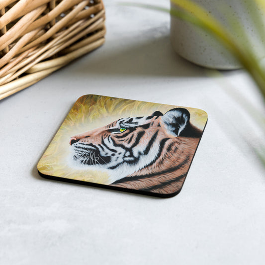 Cork-back coaster - Radiant Tiger