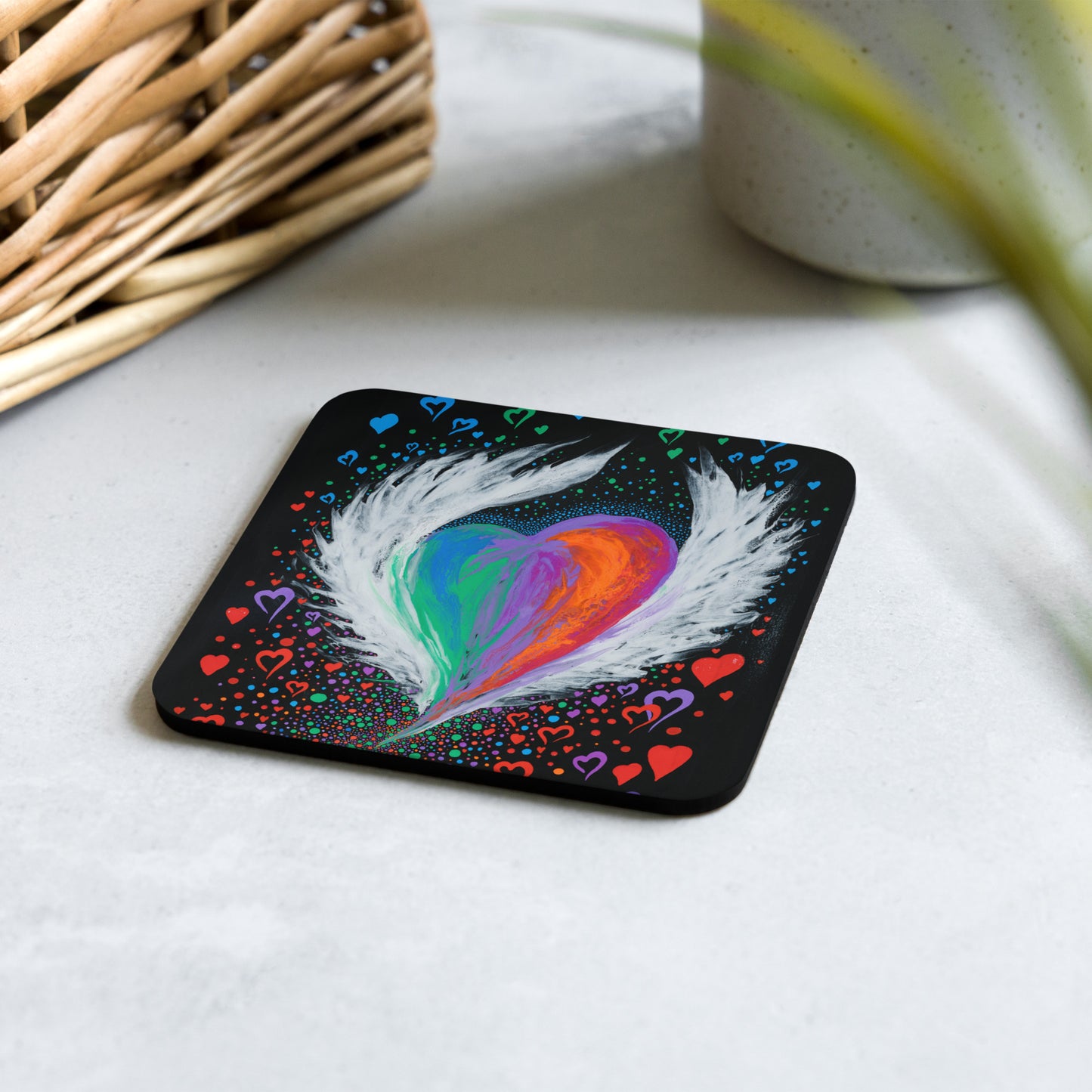 Cork-back coaster - Fly Me Away