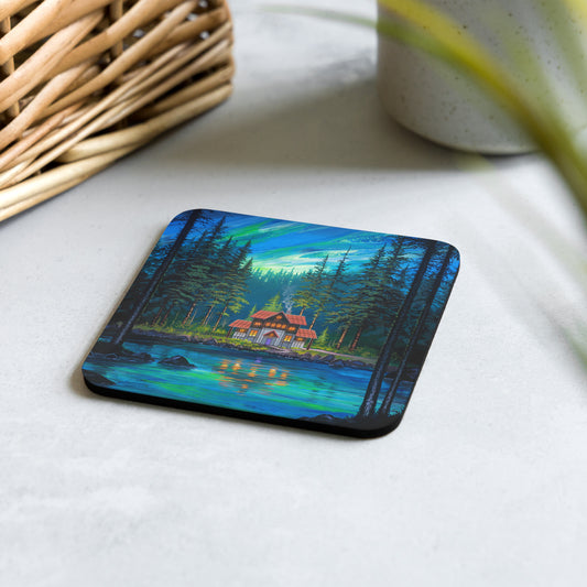 Cork-back coaster - Reflections of Home