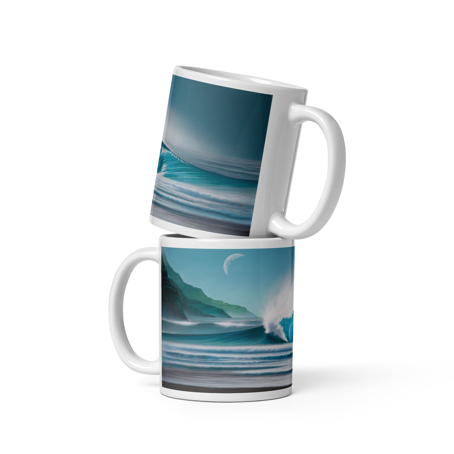White glossy mug - North Shore Dance