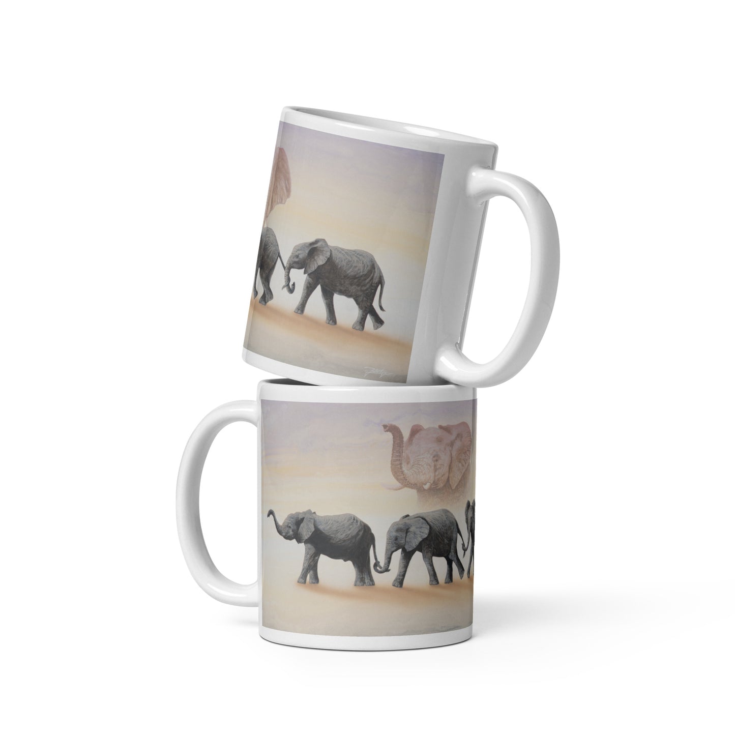 White glossy mug - Lets Walk Together