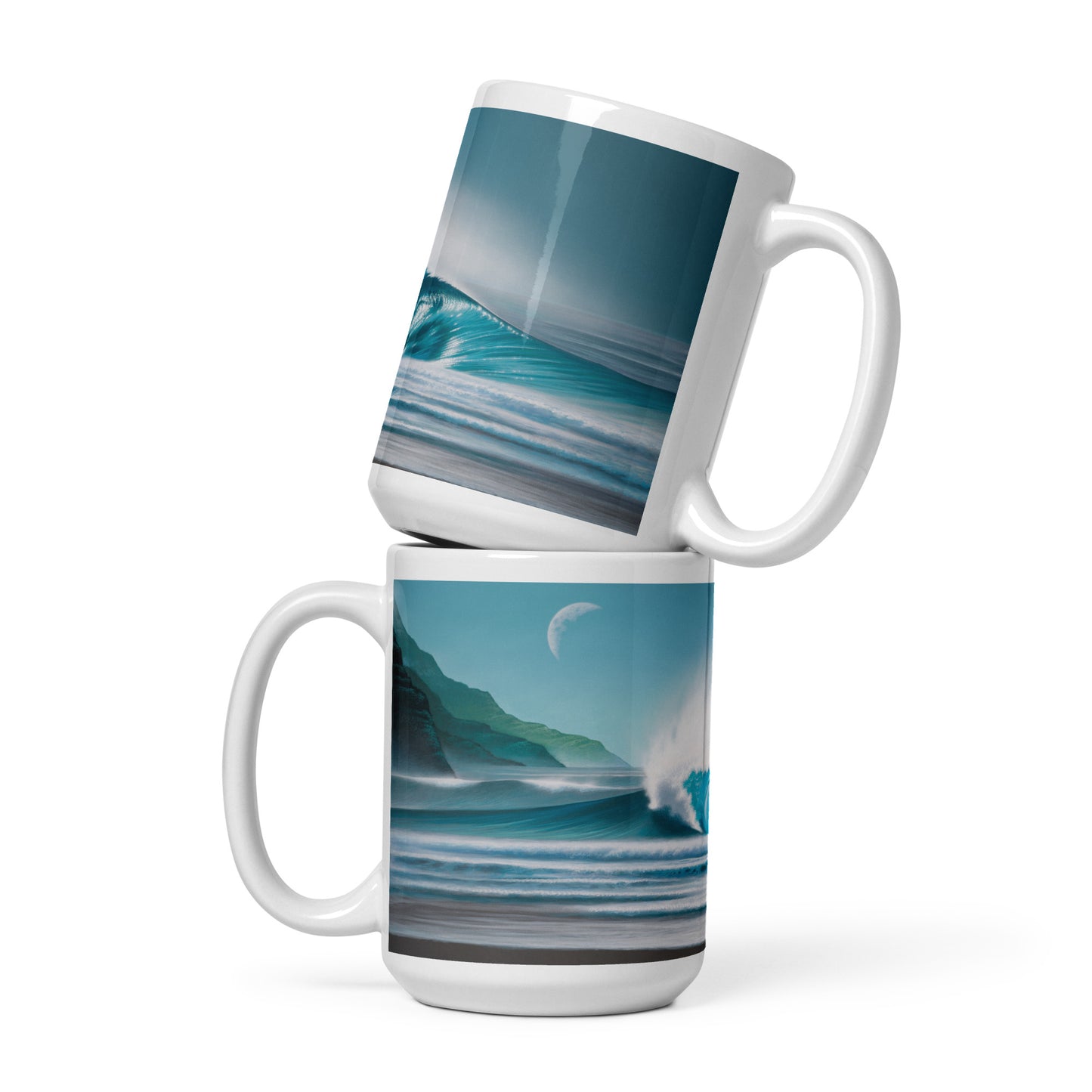 White glossy mug - North Shore Dance