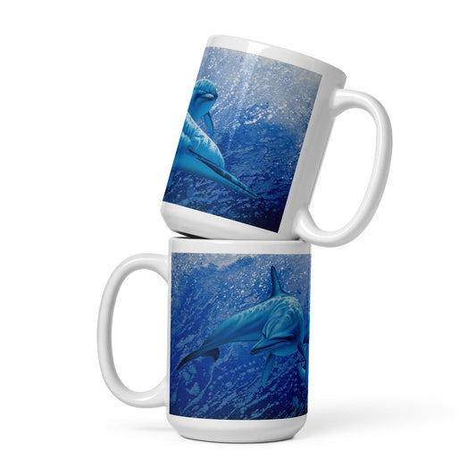 White glossy mug - Blue Dream