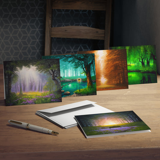 Multi-Design Greeting Cards (5-Pack) Forest scenes