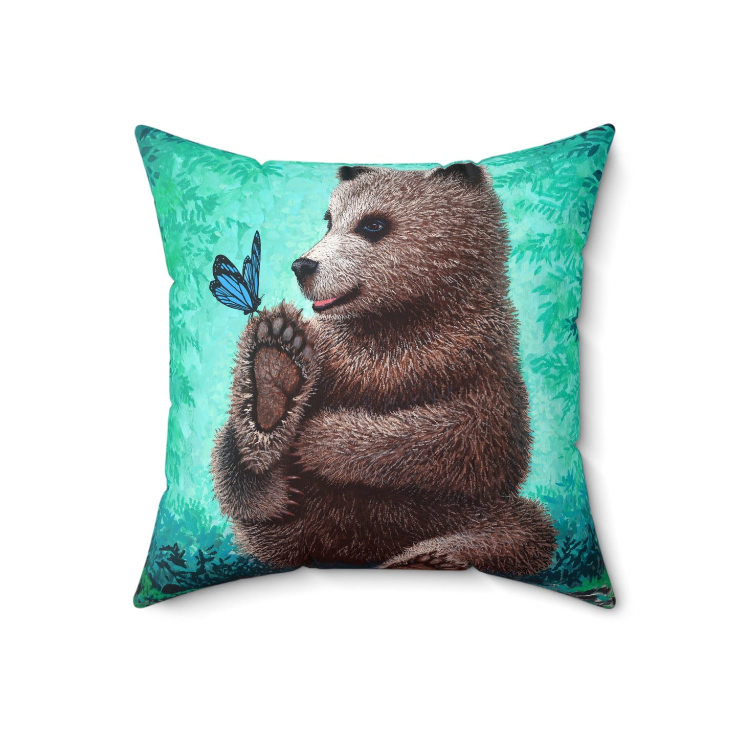 Spun Polyester Square Pillow - Let's Be Friends