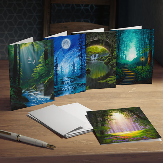 Multi-Design Greeting Cards (5-Pack) Forest scenes