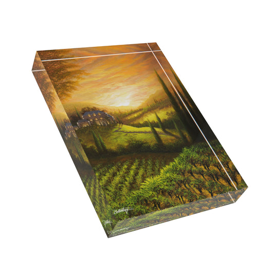 Acrylic Photo Block - Vineyard Glow