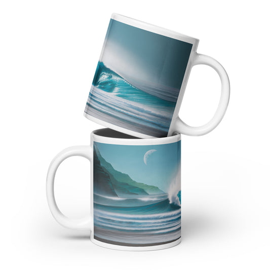 White glossy mug - North Shore Dance